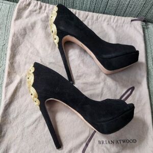 Brian Atwood Suede Stilletos.